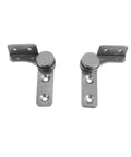 2 Pack Flip Hinge Damper With Screws, Heavy Duty 2.0 Nm Torque Torsion Shaft Hinge, 304 Stainless Steel Rotating Damping Shaft, front view