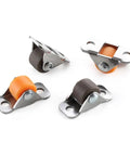 16 Piece Heavy Duty Half Inch Straight Casters With Silent Rubber Wheels Deliver Smooth Gliding Action For Furniture And Storage Boxes - Close-up view of casters.