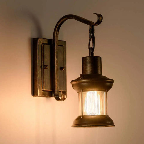 Vintage Glass Wall Sconce 2 Pack Rustic Nordic Style Wall Lights Retro Black Painted Finish For Home Bar Restaurant Bedroom Hallway Corridor Decor Cozy Vibe Bulb Not Included