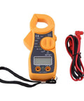 Pro Grade Digital Clamp Meter All In One Multimeter For Auto And Home Use with display and measuring cables shown
