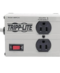 Front view of Isobar 2 Outlet Heavy Duty Power Strip Surge Protector With 1410 Joules 6ft Cord Flat Plug All Metal Housing