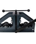 Heavy Duty Manual Tube Roller Bender with black hand crank, carbon steel construction, for 1-1/2 inch tube bending.