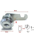 Cam Lock With Metal Key For Door Mailbox Toolbox Gym Locker Furniture Drawer Hardware HJ01A with measurements displayed
