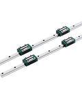 HGR20 600mm Linear Rail Kit With 2 Rails And 4 HGH20CA Carriages For DIY CNC Routers Lathes And Mills Aluminum Mounting Rails With Pre Drilled Holes Easy Install Smooth Sliding Motion.
