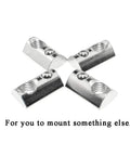 Pack Of Twelve Heavy Duty M8 T Slot Nuts Featuring Super Grippy Spring Ball Loaded Heads viewed from above, metal construction.