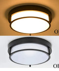 Black Flush Mount Ceiling Light 12 Inch Two Light Fixture For Bedroom Hallway Kitchen Living Room Close To Ceiling On and Off.