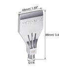 Flat Jet Nozzle With G1/4 Male Thread, Aluminum Alloy Air Blow Off Nozzle For Compressed Air, 16 Precision Orifices