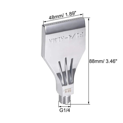 Flat Jet Nozzle With G1/4 Male Thread, Aluminum Alloy Air Blow Off Nozzle For Compressed Air, 16 Precision Orifices