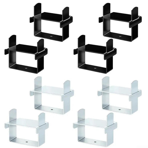 Heavy Duty Leaf Spring Clamp Kit For Trucks And Trailers Stainless Steel Black Finish Fits Up To 5 Inch Wide Springs Boosts Stability Handling And Towing Control On Rugged Roads with black and silver clamps