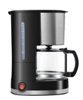 Fully Automatic Drip Glass Coffee Maker With Stainless Steel Insulation One Touch Brew Rotating Head For Easy Pour Drip Valve Design 600ml Capacity Serves Four To Five Cups Ideal For Home Use And Your Morning Routine, shown side view