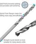 High speed steel micro drill bit with split point and spiral flute design from the 10 Pack Mini Hss Twist Drill Bit Set.