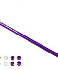 Adjustable On Car Bar For 05 14 Ford Mustang S197 GT 500 Beefed Up Race Spec With Dust Boots, Oversize Five Eighth Inch Rod Ends, PTFE Lined, USA Made For Superior Handling And Traction purple aluminum bar with hardware