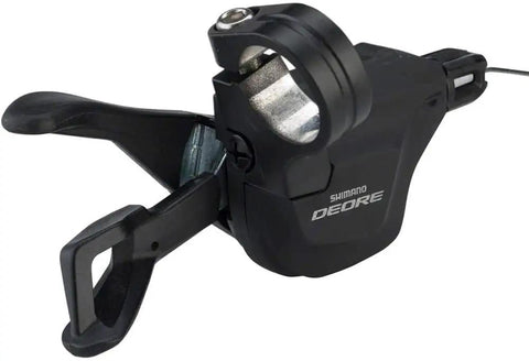 Deore 10 Speed Rapidfire Plus Right Rear Shift Lever With Optical Gear Indicator and 2 Way Release, side view