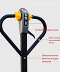 Top Tier Electric Pallet Jack With 4400 Lb Capacity And 48V Lithium Battery control handle with LCD display for easy use.