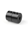 Tough As Nails Heavy Duty Shaft Coupling For Five Eighths To One Half Bore 1.5 Inch Outer Diameter 2.25 Inch Length Single Split Clamp Black Oxide Finish Forty Five Steel Includes Quarter By Five Eighths Inch Set Screws For Solid Fit, black shaft coupling