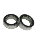 Two miniature ball bearings 3x8x3 MR83 2RS rubber sealed for tiny motors and hobby projects, ultra smooth spin, low friction, dust shielded