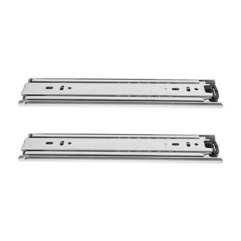Heavy Duty Stainless Steel Drawer Slides With Bottom Mount Concealed Design For A Clean No Fuss Handle Free Look Ultra Smooth Glide Push To Open Mechanism Eliminates Drawer Pulls For Narrow Cabinets Minimalist Kitchen And Office Storage, pair