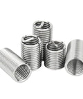 Heavy Duty 304 Stainless Steel Fine Thread Repair Insert Wire Bushing M6 To M16 That Reinforces Damaged Threads Streamlines Maintenance Easy Insertion And Precise Fit For Metal Repair Jobs in a group display.