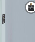Ball Catch With Strike Plate Stainless Steel 4 Sets Adjustable Silent Close Invisible Door Latch installed on door edge.