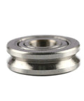 High Precision Miniature Deep Groove Ball Bearing With V Grooved Pulley Wheel showing smooth carbon steel craftsmanship.
