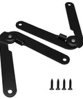 Heavy Duty 4 Pack 9 Inch 180 Degree Lid Support Hinges In Black Rotatable Folding Hinges for Cabinets Furniture Boxes and Chests