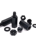 M3 Nylon Hex Spacer Columns Standoff Kit For PCBs And Motherboards White And Black 250 Pieces Four Sets Precise Component Spacing Screws Nuts Washers Bundle black nylon hex spacers with screws and washers