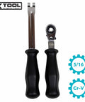 Heavy Duty Truck Air Brake Automatic Slack Adjuster Set With Fork End Release Design Tool shown with 5/16 inch wrench