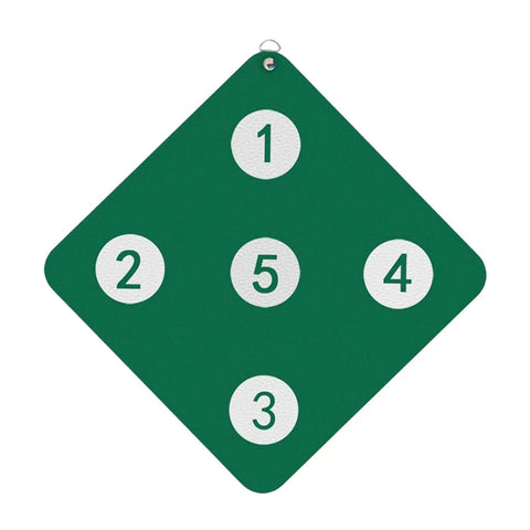 Five-Target PU Leather Fencing Practice Panel, Double-Sided Wall Mount Target for Epee Training showing five numbered targets.