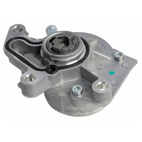 Rock Solid Vacuum Pump for Volkswagen Beetle Golf Jetta 1998 to 2004, heavy duty, direct fit, silver aluminum construction.