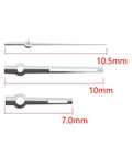 Luminous Watch Hands Replacement Set for ETA 2824 Movement 7mm Hour, 10mm Minute, 10.5mm Second Hand in Silver Finish