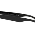 Side view of Steve Low Bridge Fit Square Sunglasses for Unisex Black and Dark Green Nylon Frame with 54mm Lenses RB4487F Tri Layer Technology Classic Modern Eyewear for Everyday Wear