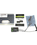 Tandem Dual Band Receiver SR10 Simultaneous 2.4GHz And 900MHz box, receiver, antennas, and manual on white background