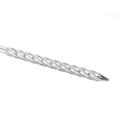 Close-up of the pointed end of the Heavy Duty Stainless Steel T Handle Tire Repair Tool for puncture repairs.