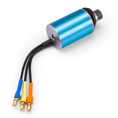 Beefed Up Brushless Motor With Pinion And Set Screw Upgrade Kit For One To Eighteen Scale RC Cars Fits 18859A M1904 M1905 Blue