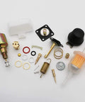 Carburetor Rebuild Kit For VW Solex Brosol Bocar 28 PICT To 34 PICT-3 Stock Carburetor Repair With Float And 12V Cutoff Valve Solenoid