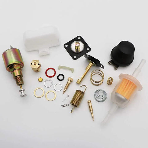 Carburetor Rebuild Kit For VW Solex Brosol Bocar 28 PICT To 34 PICT-3 Stock Carburetor Repair With Float And 12V Cutoff Valve Solenoid