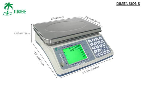 Mid Counting Scale With 66 Lb Capacity And 0.002 Lb Precision, Tough Stainless Steel Workhorse Built For Industrial And Commercial Use