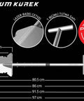 Beast Stainless Steel Metal Detecting Shovel With Laser Print Ruler and T Handle with dimensions illustrated.