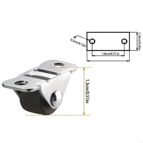 Heavy Duty Half Inch Mini Furniture Casters With Kickass Silent Glide Rubber Tires And Solid Steel Mounting Plates for desk repairs.