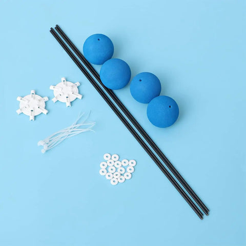 Rc Helicopter Landing Gear Training Kit With Sponge Ball Cushions for Stable Flight and Reduced Risk components laid out