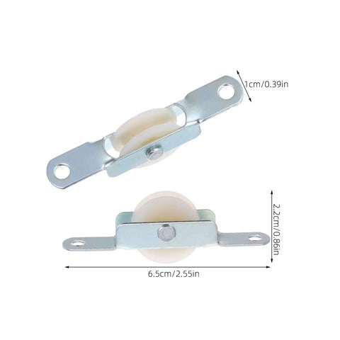 4 Pack Patio Umbrella Pulley Replacement Parts Kit, Sliding Pulley Bracket Set, Parasol Rope Wheels And Attachment Holder For Garden Use, Easy Repair For Smooth Operation And Long Lasting Function
