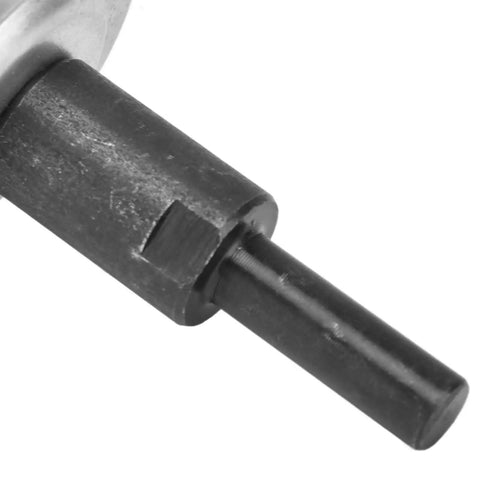 Close-up of Arbor Shaft Adapter For Drill To Grinder Conversion With 8mm Round Shank Threaded Shaft and durable metal construction.