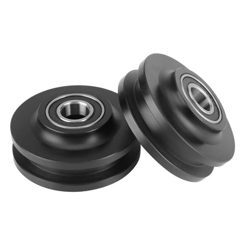 Sliding Barn Door Roller Wheels For Closets Cabinets And Windows Dope Heavy Duty Industrial Hardware Kit 2 Pack In Silver And Light Gray Finish