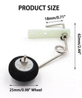 Tail Wheel Bracket Assembly For RC Airplanes And Helicopters No Fuss DIY Model Aircraft Landing Gear Replacement Lightweight Black 25mm Wheel