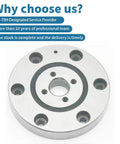 Premium Cross Roller Bearing Slewing Ring For Robotic Arms Built Tough For Heavy Duty Rotary Table Jobs Delivering Smooth Spin And Rock Solid Torque Across Serious Automation Builds, round metal component with central hole.