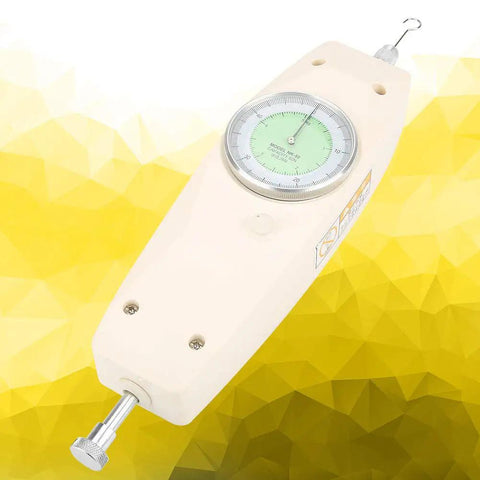 Portable Digital Force Meter Dynamometer 50N Handheld Push Pull Tester With 0.25N Increments And 10mm Stroke Clear Readout For Electronics Hardware Textile Machinery Go To Handy Field Tool, analog dial view