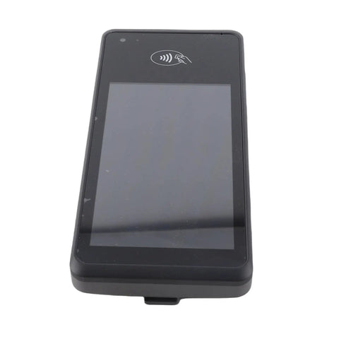 Front view of NFC Barcode Scanner With 5.0 Inch Touchscreen, 5G WiFi And 4G LTE, Handheld POS For Cafes.