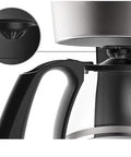 Premium Automatic Bean To Cup Coffee Maker With A Sleek Soft Touch Interface and Reusable Filter close-up of spout and handle
