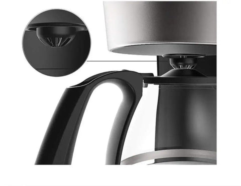 Premium Automatic Bean To Cup Coffee Maker With A Sleek Soft Touch Interface and Reusable Filter close-up of spout and handle