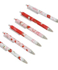 12 Pack Cute Strawberry Gel Pens Set Retractable 0.5mm Black Ink Pocket Size 5.7 Inch Totally Cute Strawberry Design Fun Writing Tools